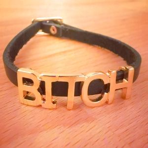 New golden metallic bitch bracelet